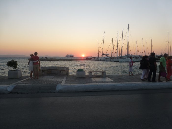 Naxos Paralia, Sunset